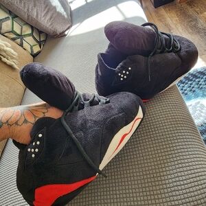 Jordan Black and Red Hpuse Slippers. Too Cool!!!!